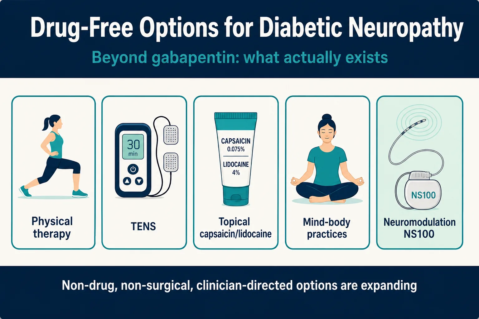 Infographic: Beyond Gabapentin: Drug-Free Options for Diabetic Neuropathy Relief