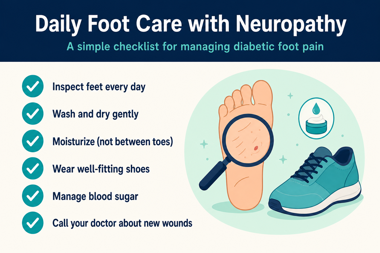 Infographic: Living with Diabetic Foot Pain: Tips for Daily Management