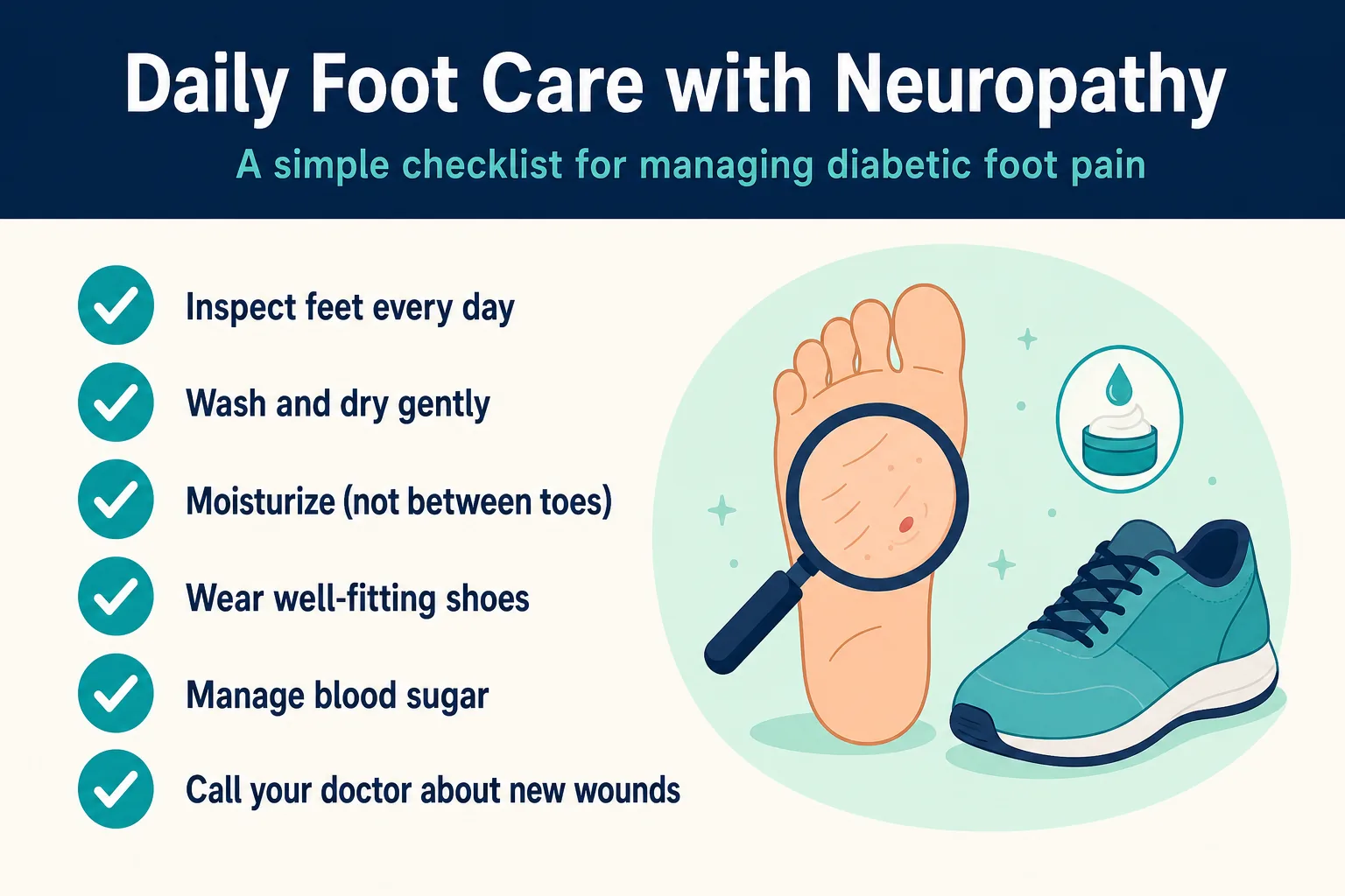 Infographic: Living with Diabetic Foot Pain: Tips for Daily Management