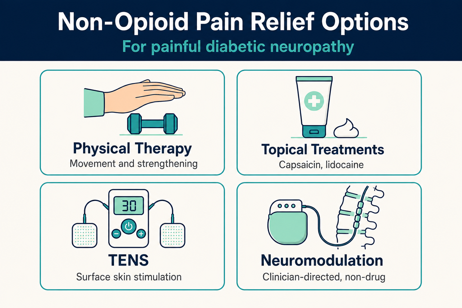 Infographic: Non-Opioid Pain Relief for Diabetic Neuropathy: What Are Your Options?